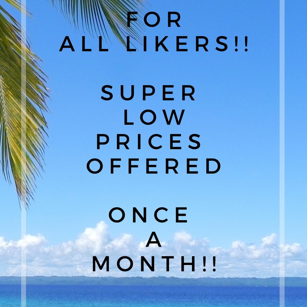 For All LIKERS 🙏🏻 Super Low Prices offered 🌺 Once a Month 👍